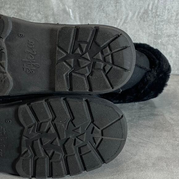 STYLE & CO Women's Black Faux-Fur Witty Cold-Weather Slip-On Ankle Boots SZ 9 - Picture 6 of 9